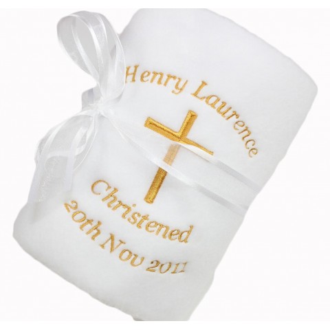 Personalised Baby Christening Blanket